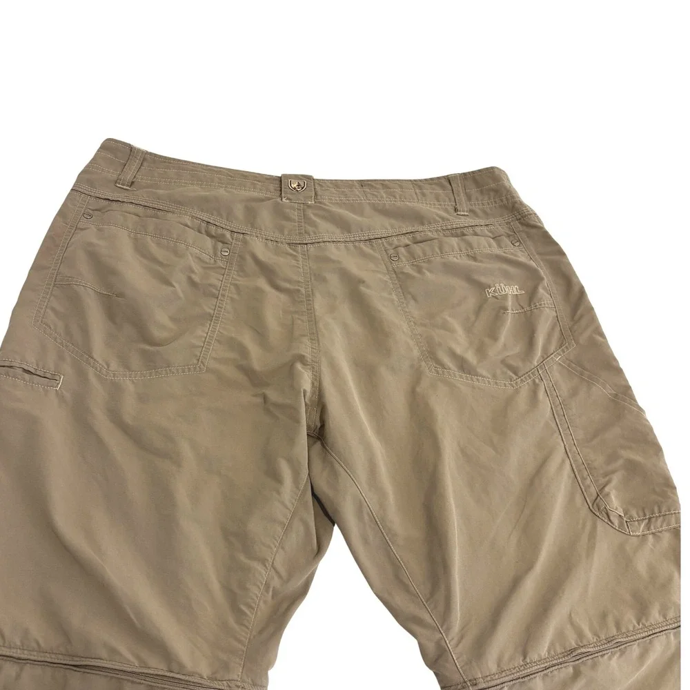 Kuhl Liberator Convertible Pants Mens 38x31 Khaki Tan Stealth Zip Off Hiking